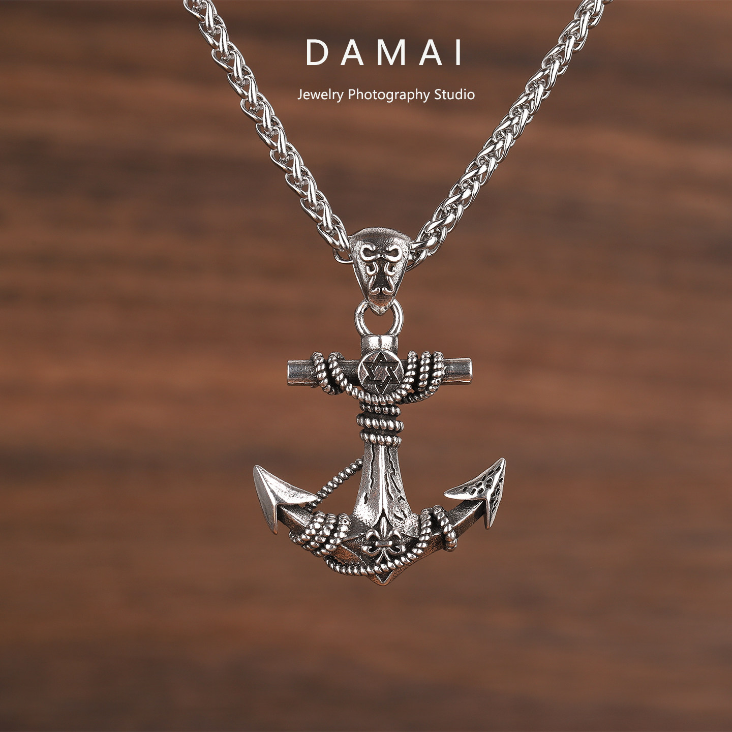 美式复古小众《深海船锚》项链
