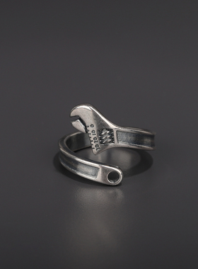 朋克风机车男扳手戒指