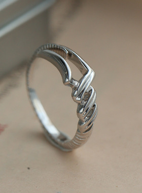 个性潮人欧美达摩克里斯之刀剑戒指可调节霸气开口指环单身戒尾戒