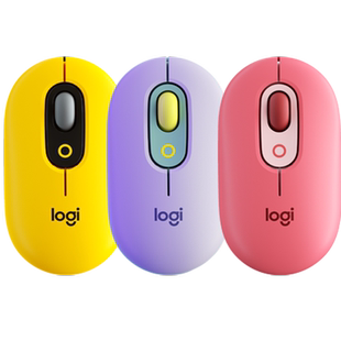 罗技POP MOUSE无线蓝牙鼠标ipad笔记本女生办公跨屏操作小巧便携