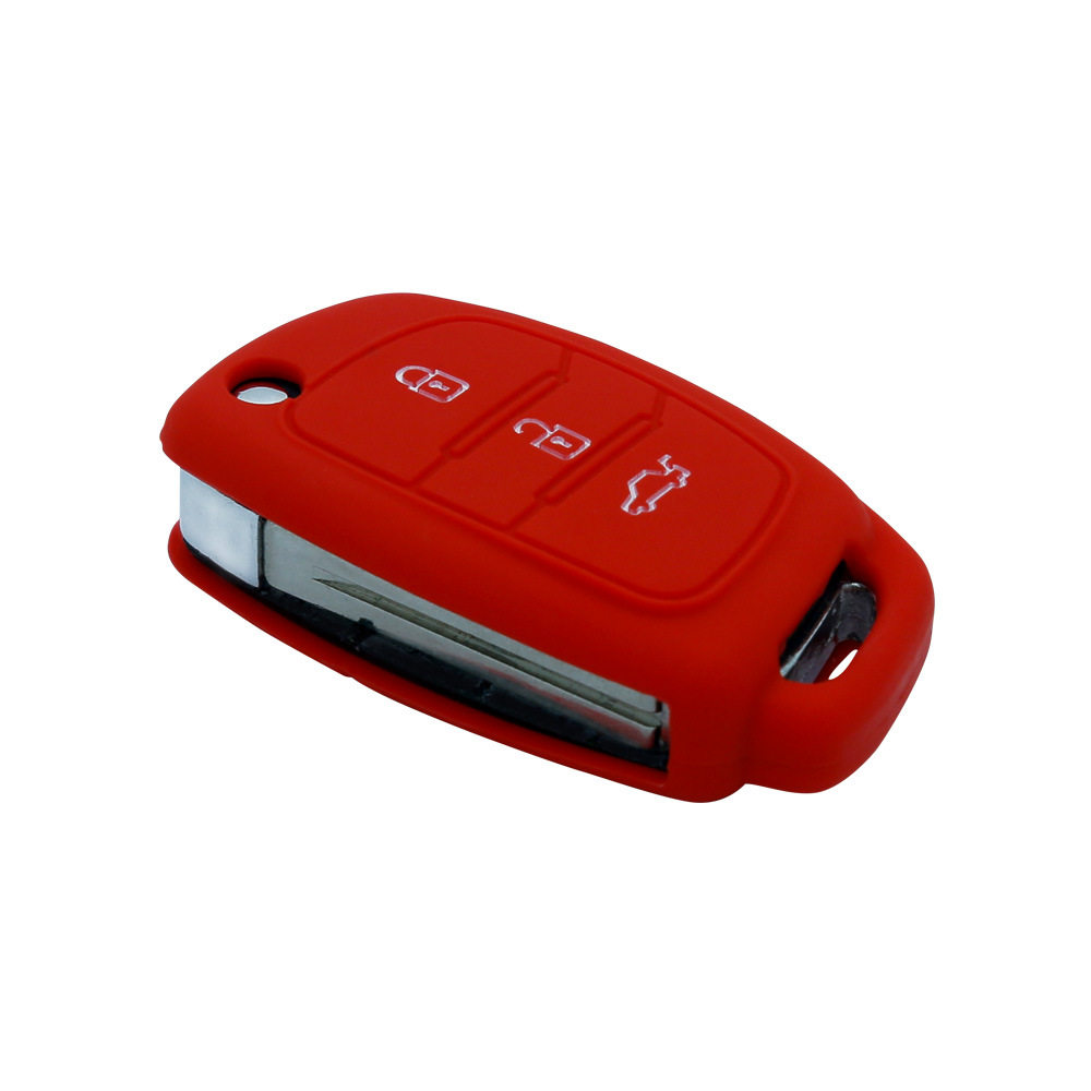 适用现代名图Tucson Santa fe Creta硅胶钥匙包悦动车锁匙套胶套