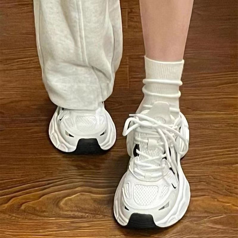 鞋子女2024春夏季新款爆款运动鞋网面透气厚底小众休闲老爹鞋百搭