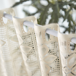 法式门帘卧室高级感隔断遮挡帘橱柜门咖啡帘防尘纱穿杆免打孔批发