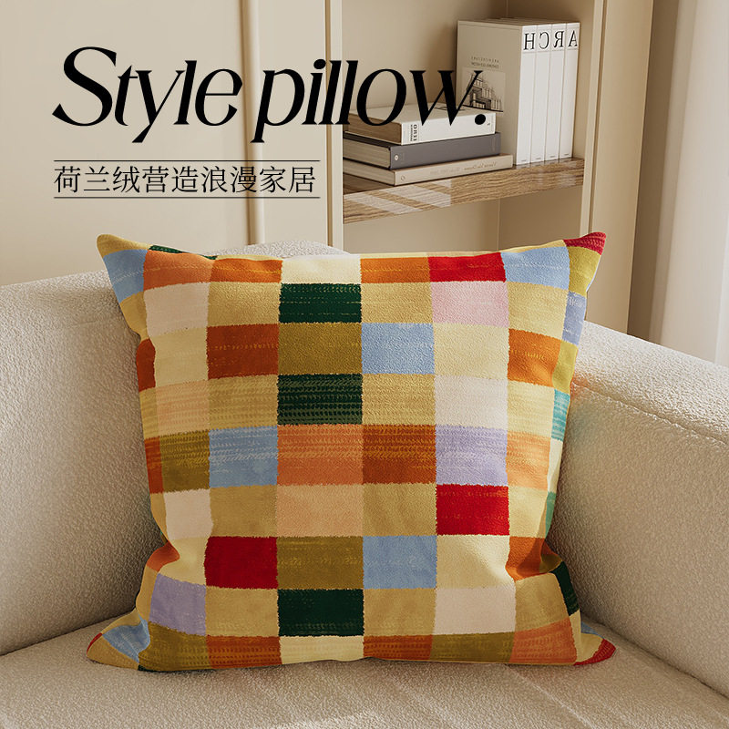 美式复古沙发抱枕套家用客厅飘窗卧室床头靠垫含芯车用腰枕靠枕套