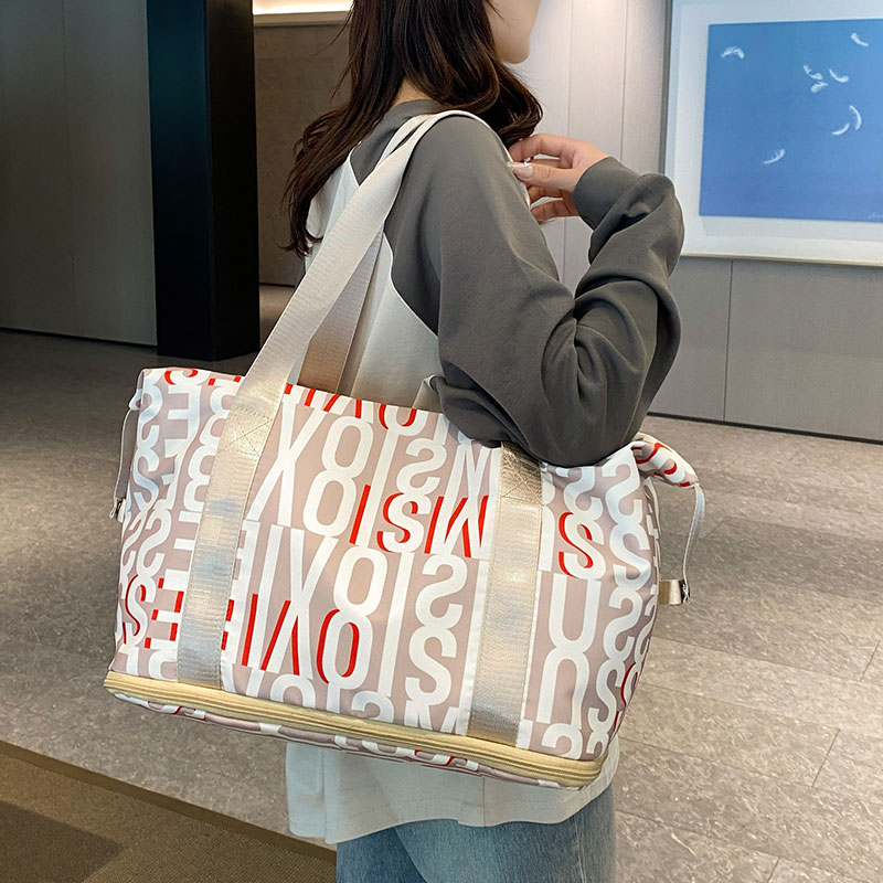 北潮牛津布手提旅行包干湿分离