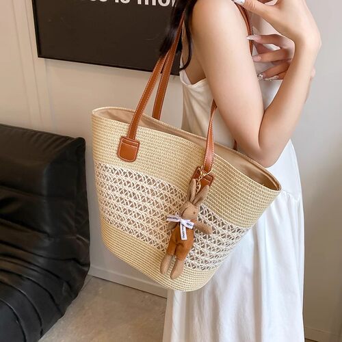 夏季编织包2026新款轻奢风沙滩包
