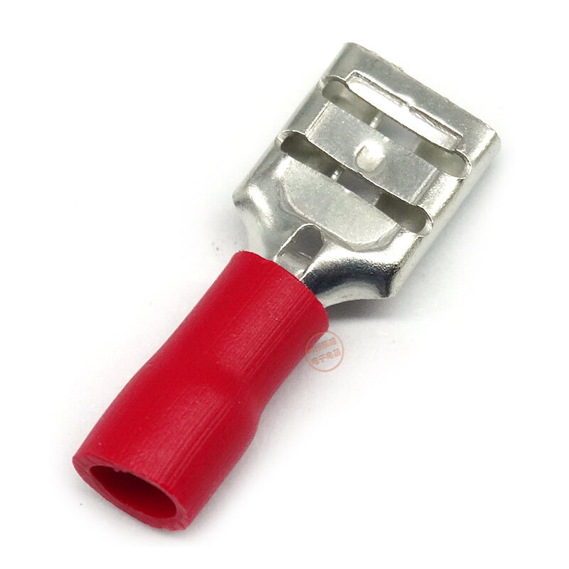 电线导线连接器6.3带护套接插件铜件冷压端子22-16线鼻子快接