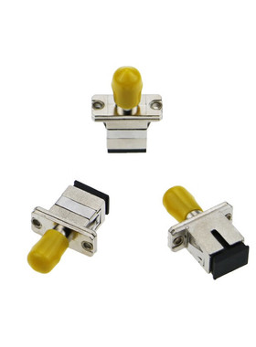 信霆 XTG08 光纤耦合器 ST-SC光纤连接器光纤适配器黄色100个/包