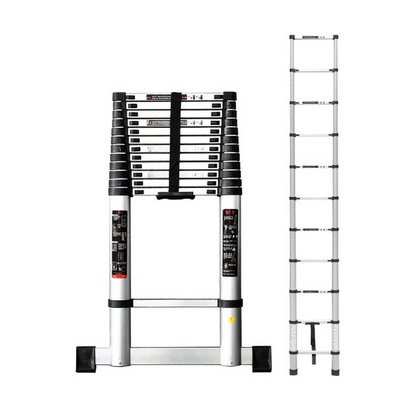信霆  XT-ZJT54  单面伸缩铝合金竹节梯 5.4米 1把 银(带平衡杆）