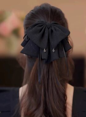 马尾抓夹女2026新款蝴蝶结飘逸半扎发夹后脑勺高级感鲨鱼夹子头饰