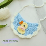 Нагрудник ручной работы, плетеный шерстяной шарф, милый трикотажный слюнявчик, аксессуар с бантиком