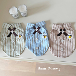 背心帅气绅士衬衫 狗狗衣服早秋新款 英伦风宠物猫咪小型犬比熊博美