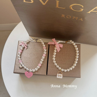 狗狗项链千金风贵气脖链猫咪项圈宠物装饰品小香风拍照布偶小型犬