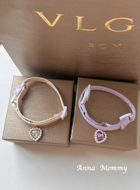 宠物猫咪狗狗珍珠爱心吊坠蝴蝶结项圈防窒息双层珠光比熊泰迪布偶