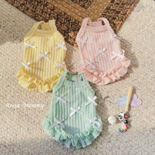 宠物春夏宠物狗夏季狗狗新款薄款猫咪可爱衣服泰迪比熊背心小型