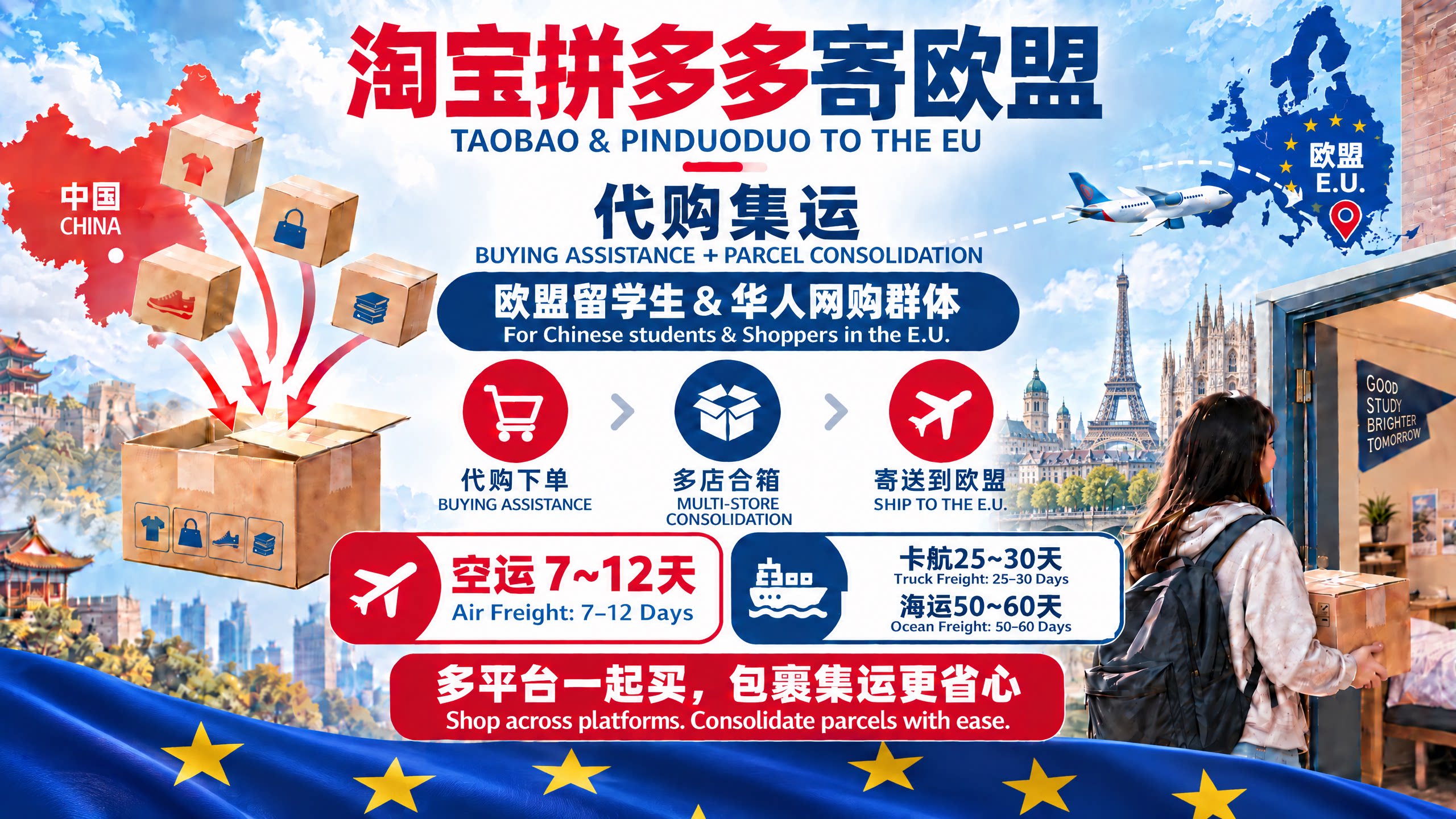 德国卡航 双清包税 送货到门 广州集运仓