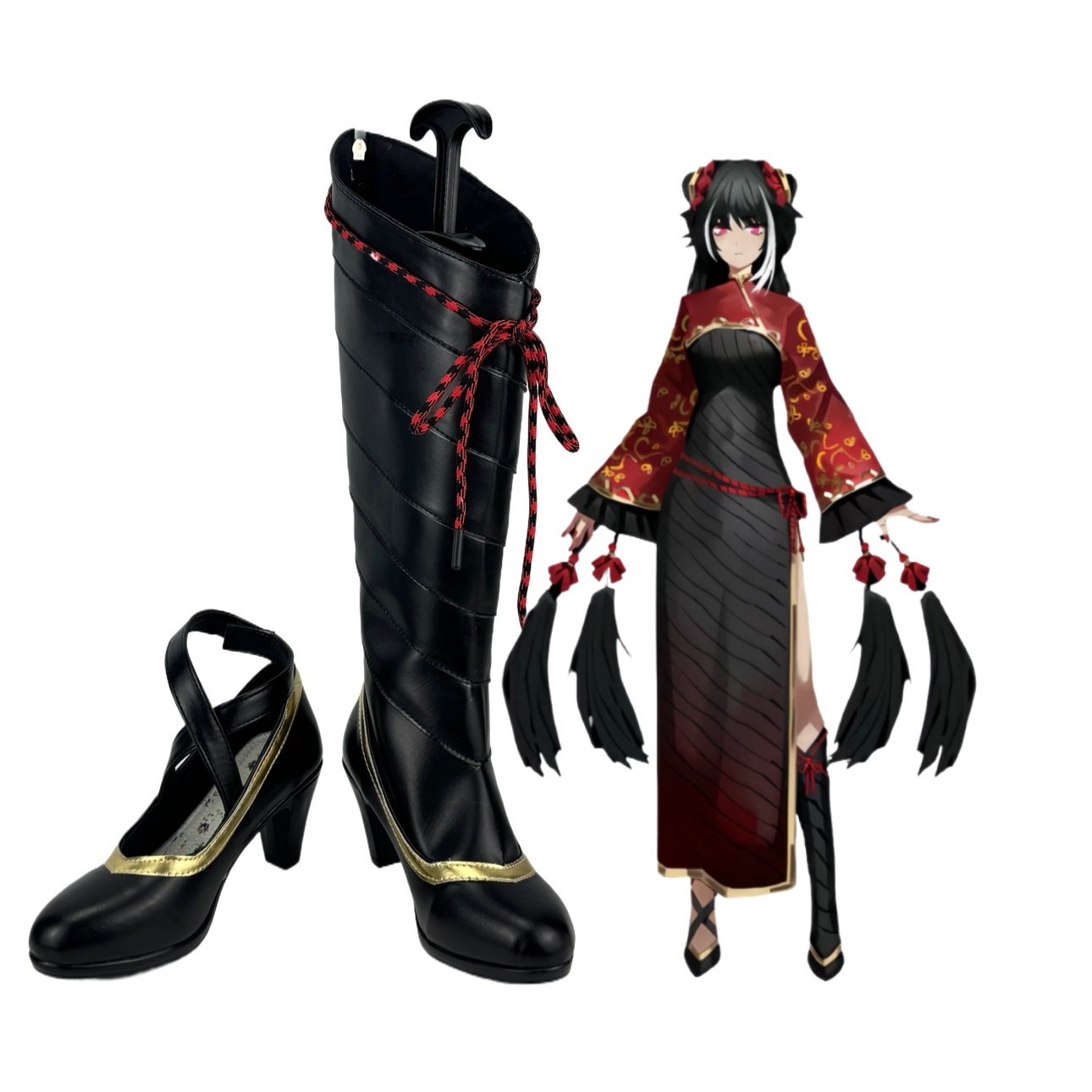 210边狱巴士贾惜春cos鞋子定制动漫游戏cosplay靴子定做