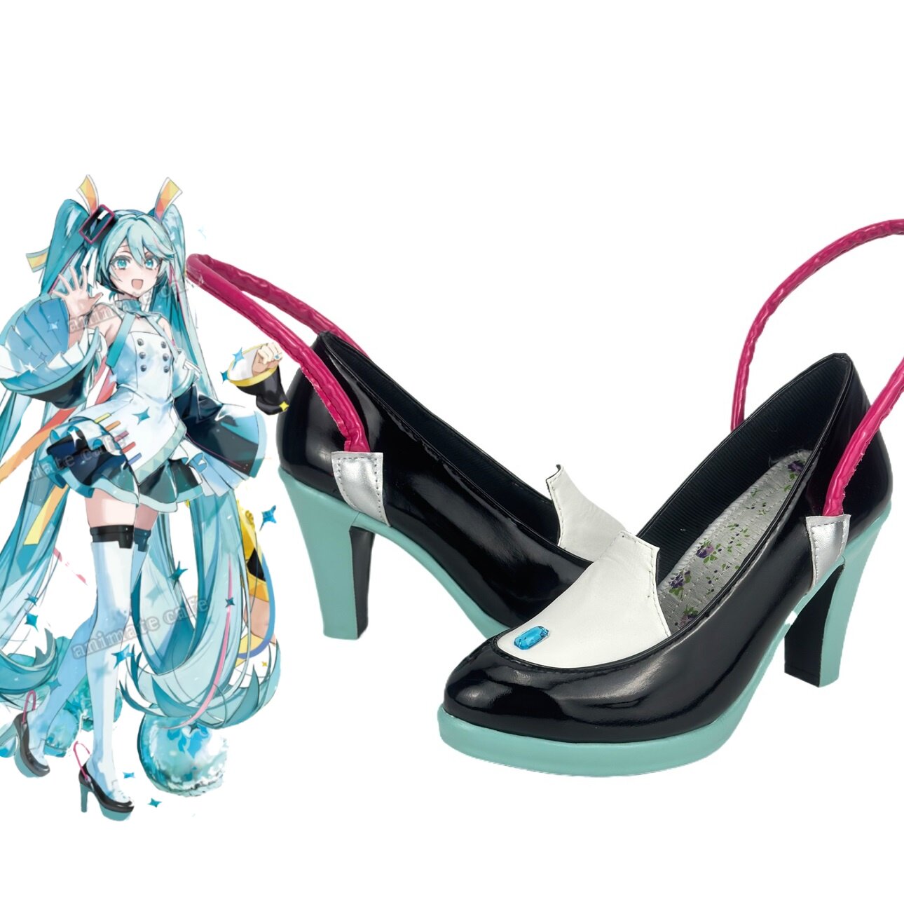 197初音未来expo10周年纪念cos鞋子定做cosplay动漫游戏鞋子定制