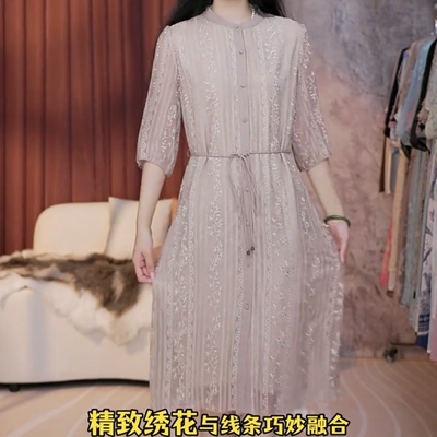 高端真丝连衣裙女2025新款春夏