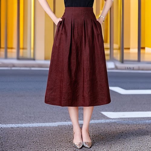 纯手工植物染真丝红云纱桑蚕丝裙