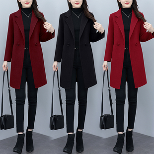 毛呢秋冬外套女2025新款宽松显瘦洋气减龄时尚加厚中长款呢子大衣