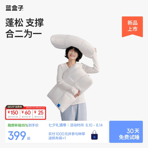 蓝盒子枕中枕N3枕头护颈椎可调节记忆棉枕头枕芯一对成人专用礼物