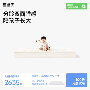 透气呼吸蓝盒子支撑脊椎小朋友床垫独立弹簧青少年儿童专用席梦思