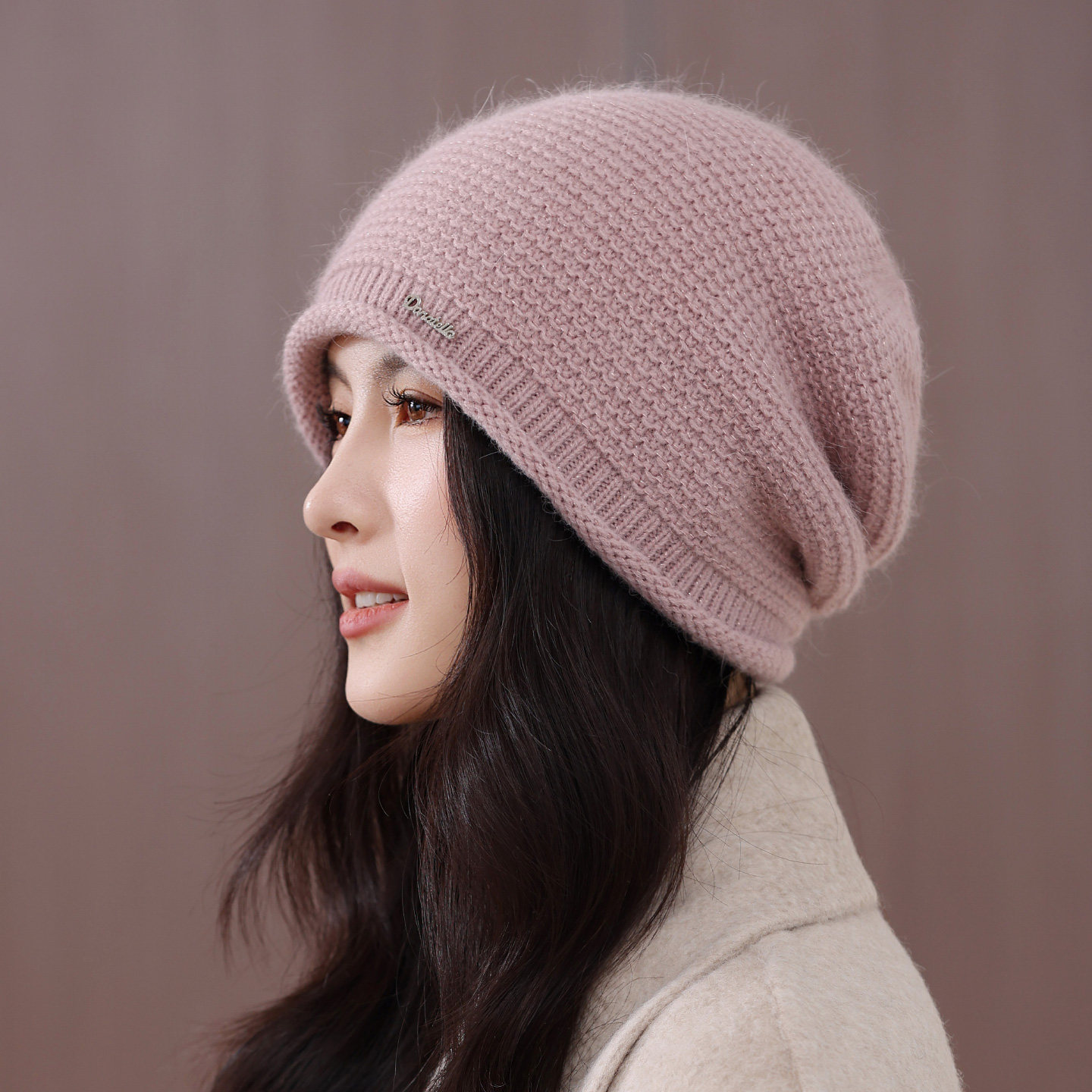 中老年妈妈帽子秋冬款针织毛线帽女保暖护耳包头帽老人奶奶堆堆帽