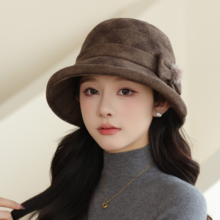 中老年人女士春秋盆帽妈妈老人帽子冬天防风保暖老太太奶奶渔夫帽