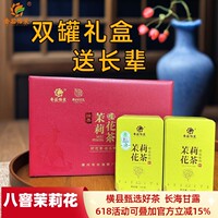 八窨新茶横县茉莉花茶浓香型长海甘露特级200g茉莉绿茶礼盒送长辈