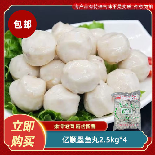 电白亿顺墨鱼丸2.5kg*4火锅烧烤麻辣烫串串关东煮食材餐饮商用