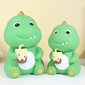 2026年新款 绿色奶茶恐龙存钱罐男孩子防摔储钱罐只进不出儿童礼物