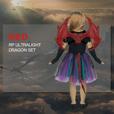 新款升级RP万圣节龙翅膀尾巴套装儿童龙两件套cosplay装扮道具
