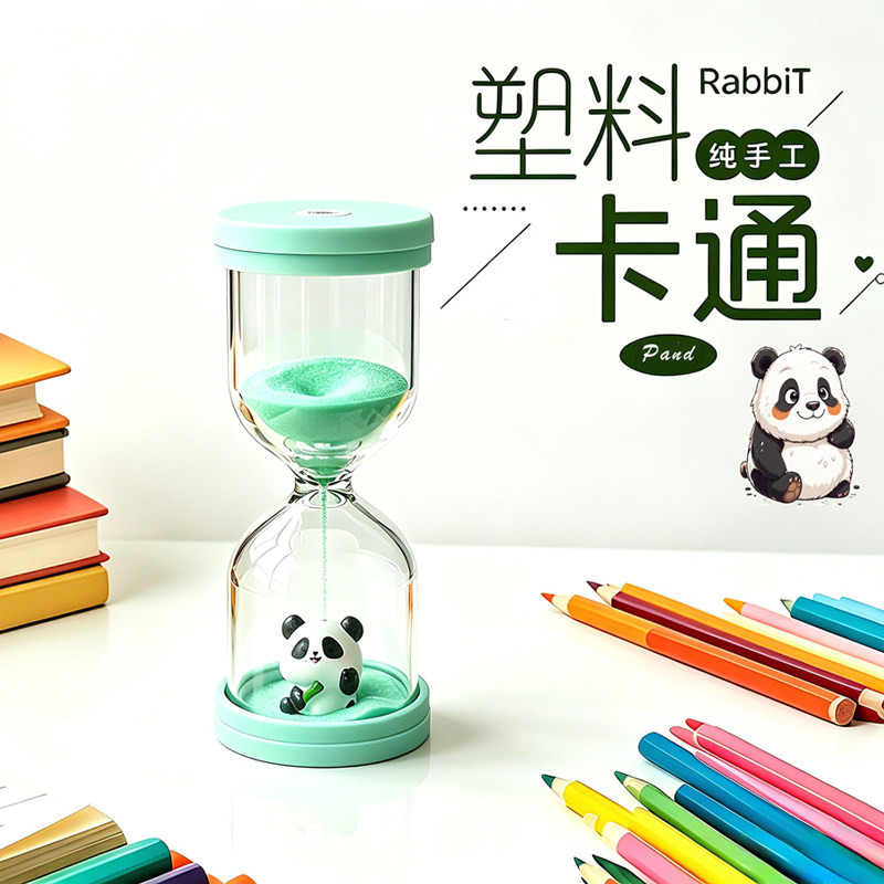 宇航员塑料沙漏计时器儿童防摔1-15分钟学生桌面装饰摆件毕业礼物