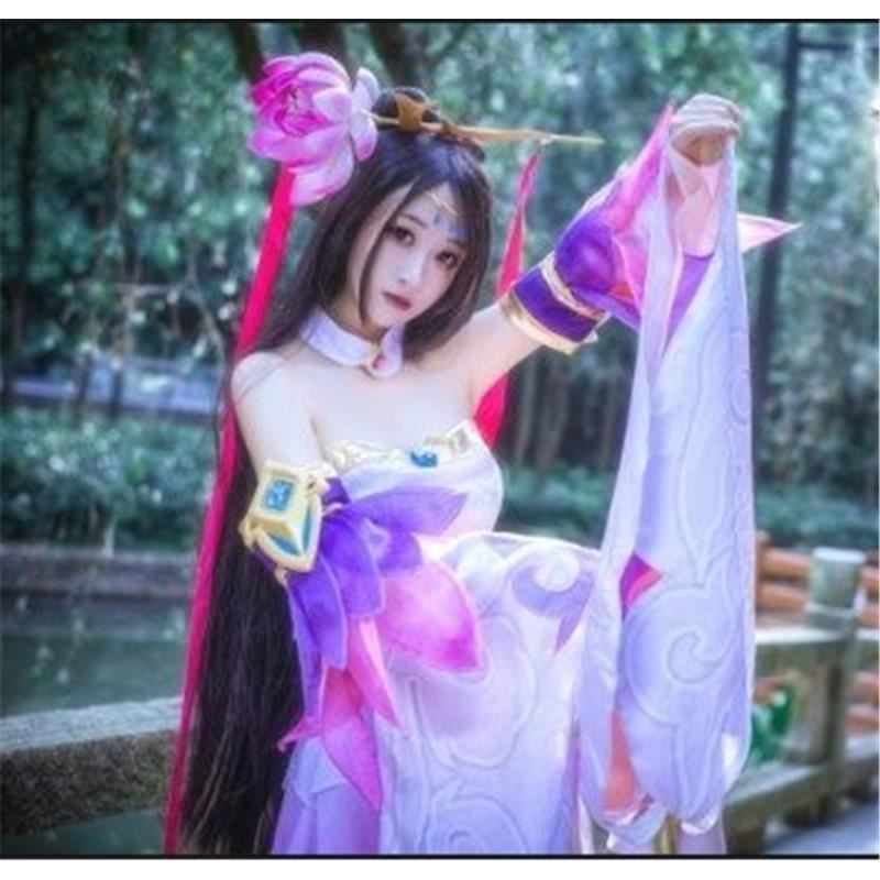 cos服装荣耀 cos绝世舞姬经典貂蝉cosplay现货送头饰荷花