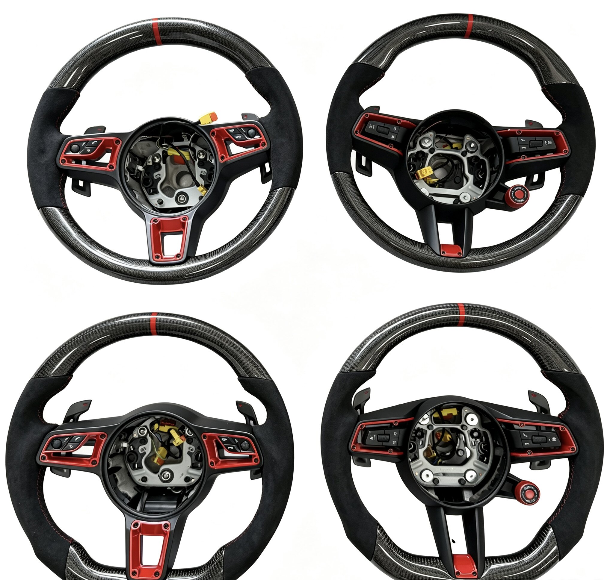适用于保时捷Porsche911/992帕拉梅拉卡宴老改新方向盘碳纤维