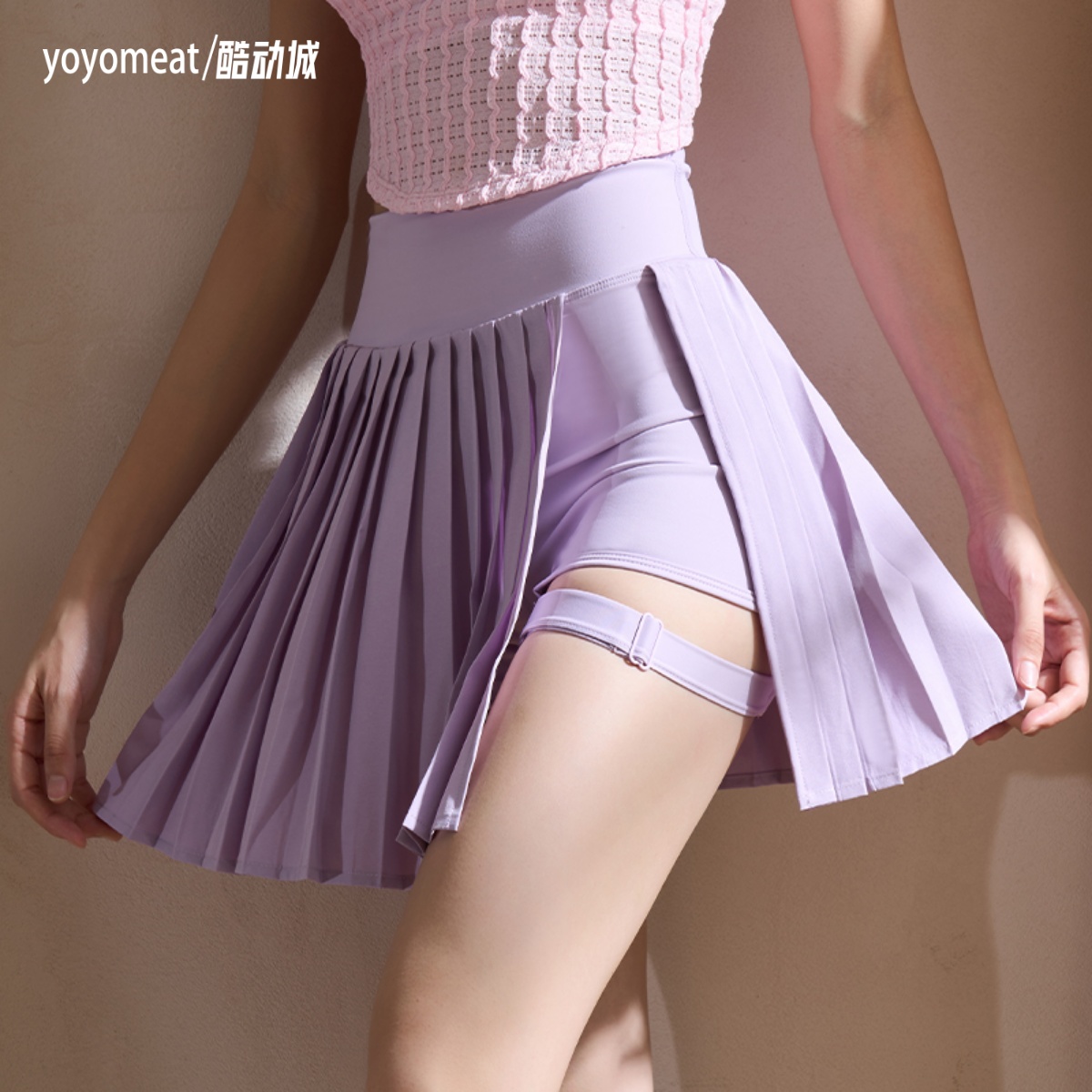 yoyomeat假两件防走光瑜伽短裙裤