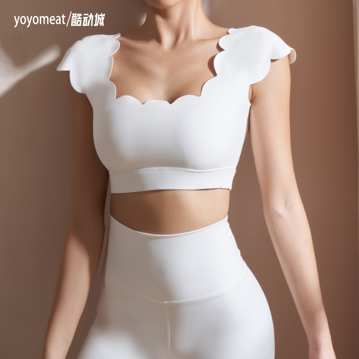 yoyomeat速干性感花边瑜伽背心
