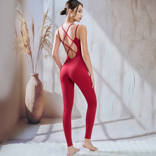 yoyomeat欧美性感露背瑜伽连体衣