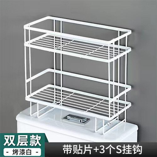 卫生间置物架防锈置物架浴室台面免打孔多功能挂壁式马桶收纳架