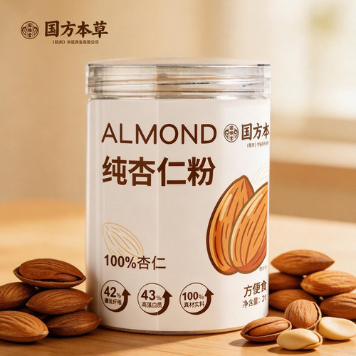 国方本草纯杏仁粉200克烘焙原料