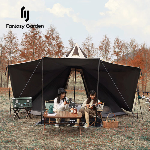 户外黑胶防晒露营帐篷