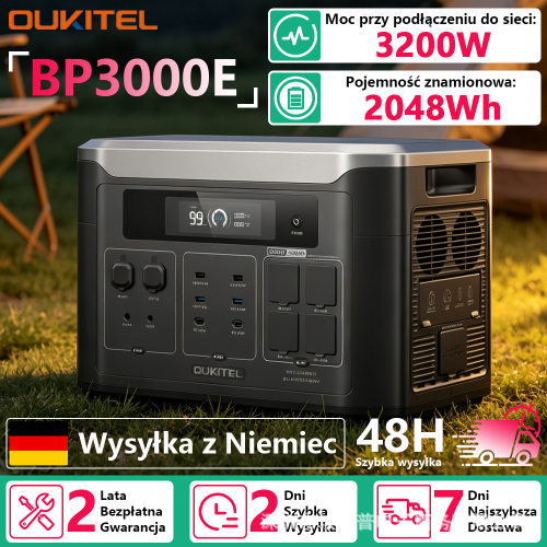 OUKITEL BP3000E 户外储能电源 3200W 2048Wh 海外仓一件代发