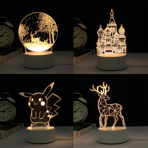 圣诞节创意小礼物3d小夜灯装饰摆件秋冬送儿童男生女孩礼品平安夜