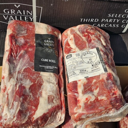 巴西谷饲眼肉牛排4507/42牛肋眼ribye冻牛肉整条切片定制