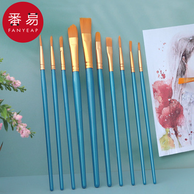 水粉笔C1p201-画笔丙烯初学绘画毛笔水彩排笔美术学生外带写