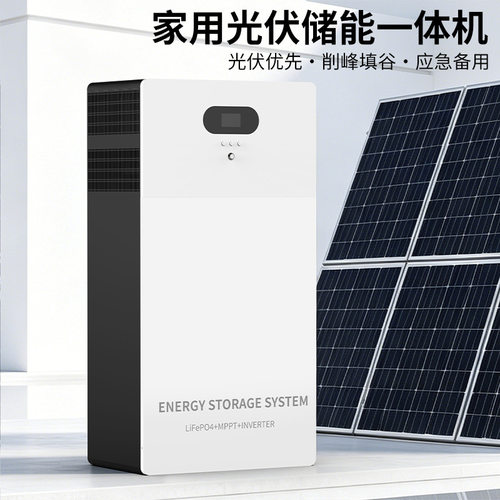 家用光伏储能系统 220V 离网发电 磷酸铁锂 别墅太阳能供电设备