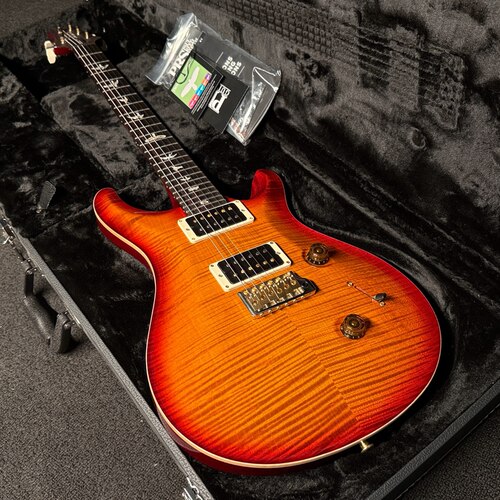 PRS Custom24 10‑Top电吉他樱桃日落渐变虎纹枫木贴面2024
