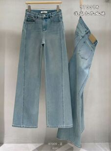 B1B2笑脸秒变大长腿浅色春秋新十三行做旧弹力窄版 梨形身材拖地裤