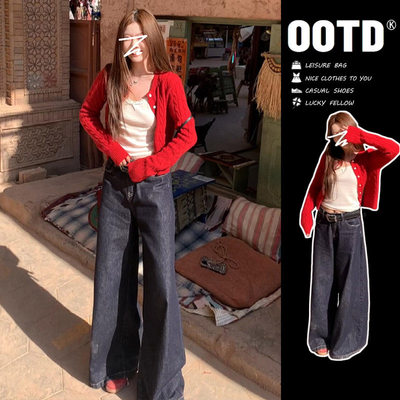 2025夏季新款慵懒风红色